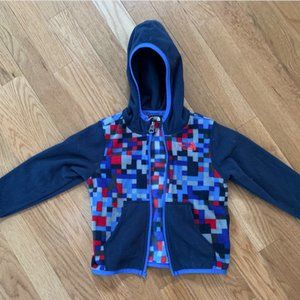 North Face 18-24M multi colored hooded fleece